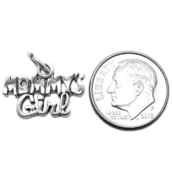 GORGEOUS "MOMMY'S GIRL" TALKING CHARM IN STERLING SILVER - Picture 2 of 3